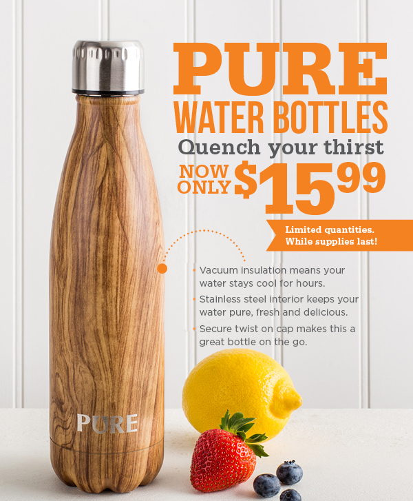Just Arrived Pure Water Bottles. Kitchen Stuff Plus